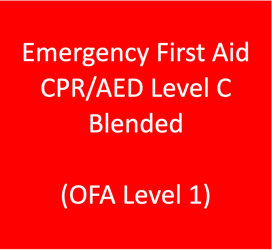 Emergency First Aid with CPR/AED Level C Blended (OFA Level 1)